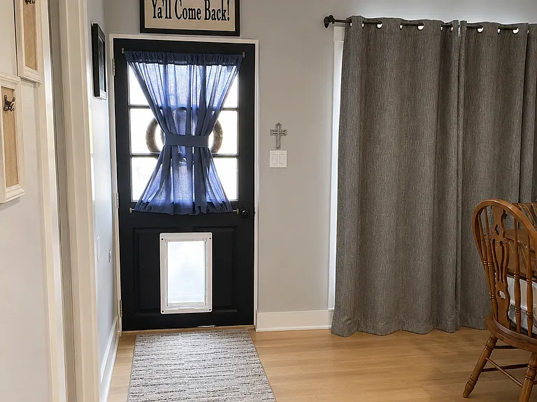 Downstairs exterior door
