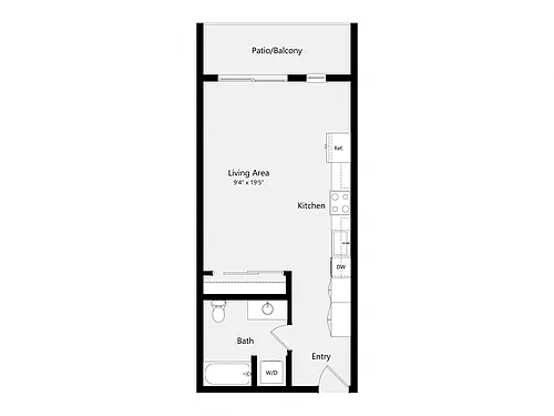 Floor plan Studio S01B