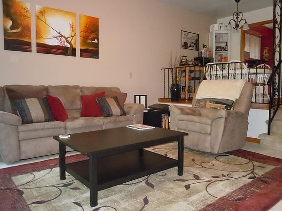 Open concept living and dining room