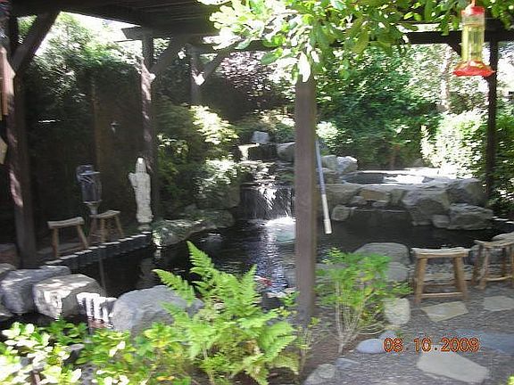 Koi and Built in Spa View