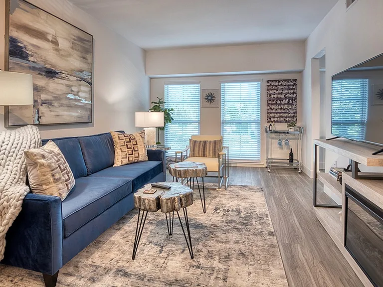 Model apartment living area
