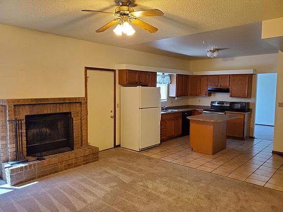 Kitchen and family room