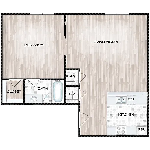 Floor plan RAIL1x1D
