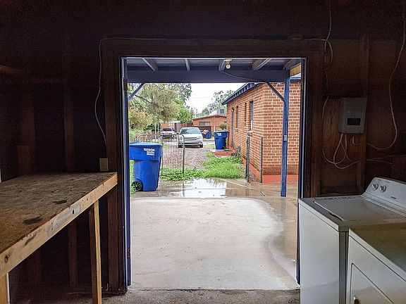 Laundry room looking out