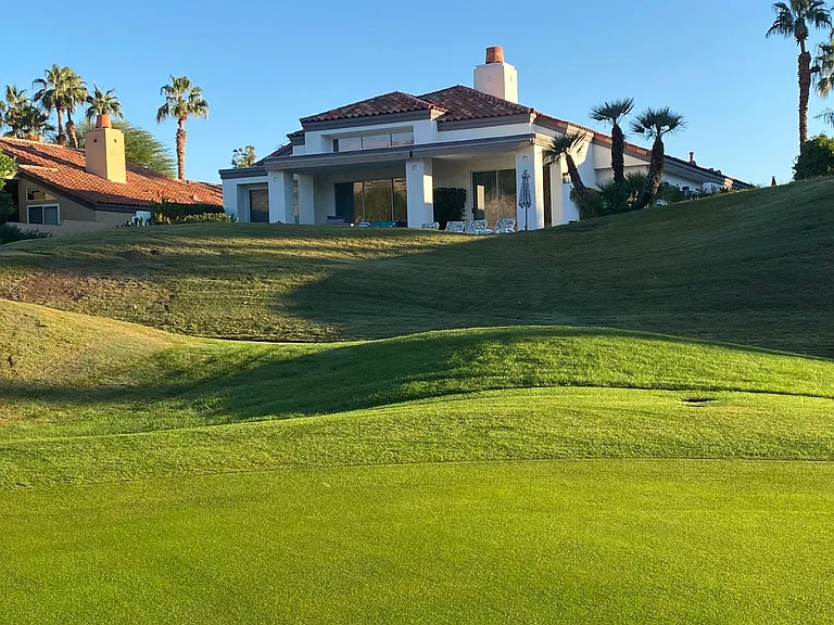 View of the home from the golf course