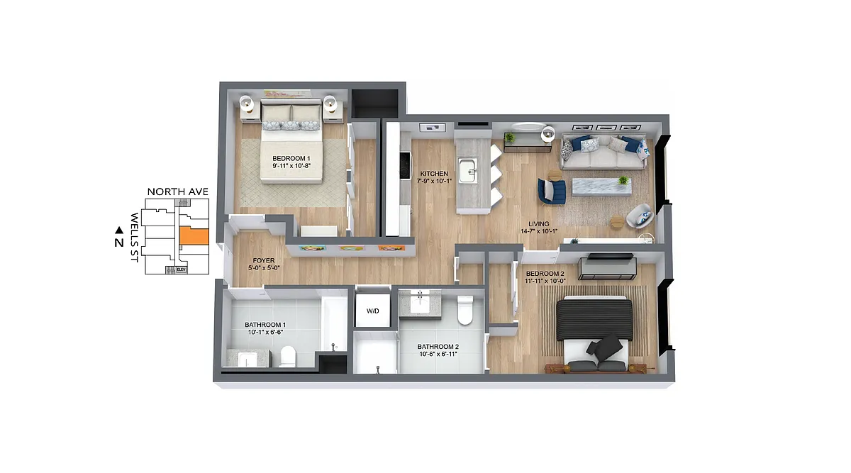 Floor plan 608