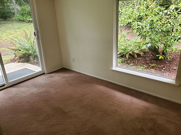 Large picture window and sliding glass door.