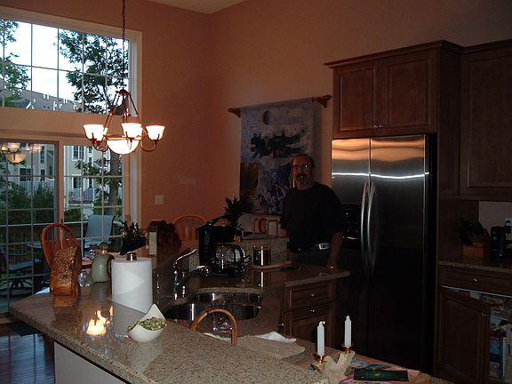 Open kitchen and eating area to deck