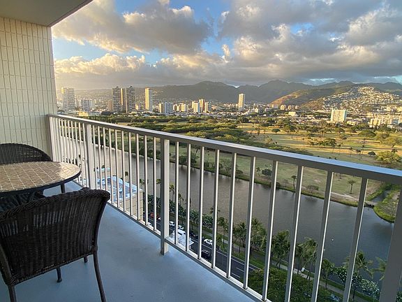 Lanai with table for two