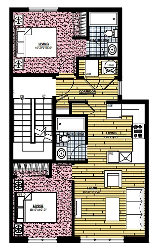 Floor plan 2 Bedroom 2 Bath