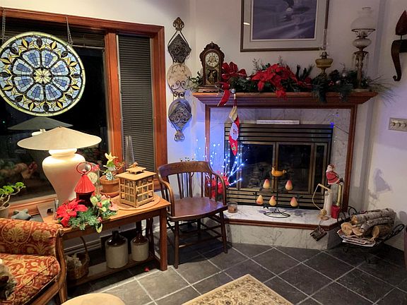 Woodburning fireplace