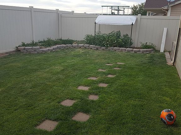 sod & garden area