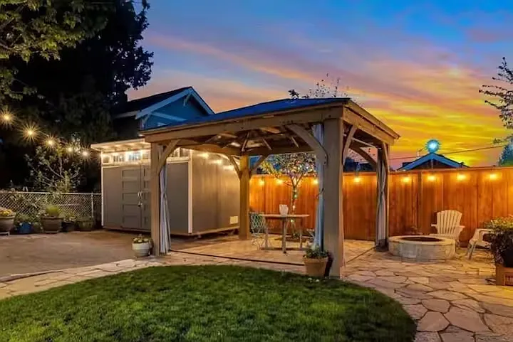Beautiful backyard with BBQ