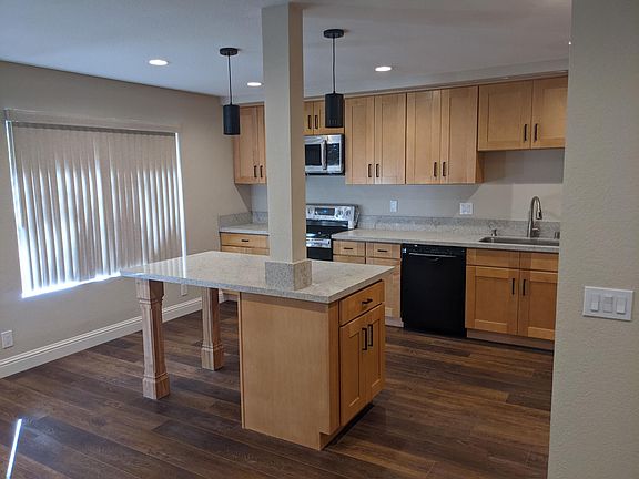 Kitchen has plenty of storage space
