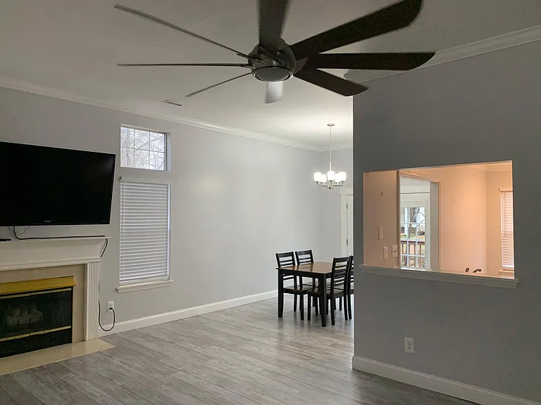 Living, dining, and kitchen pass through