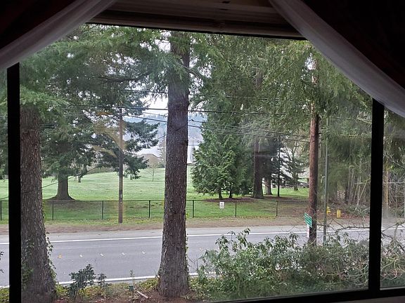 Living room window overlooking the lake