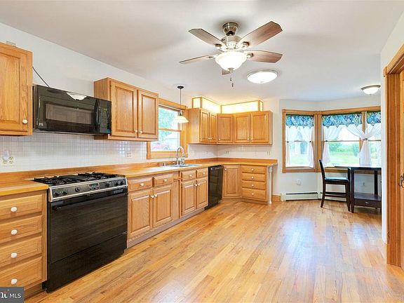 Kitchen with hand made wooden counters