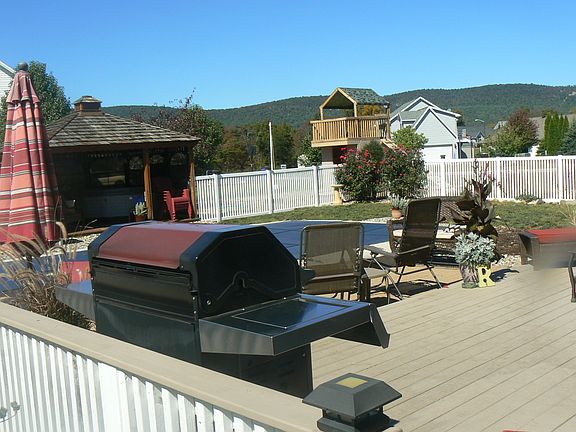Back deck looks at mountain