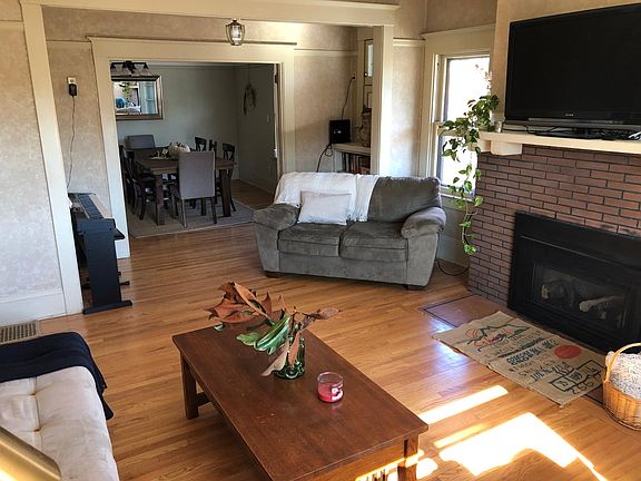 Living with gas fireplace