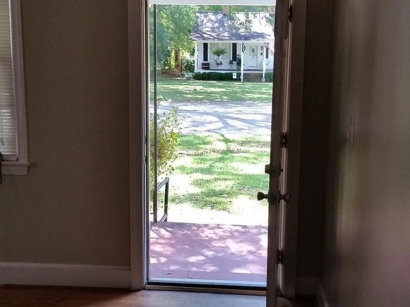 Front door into living room
