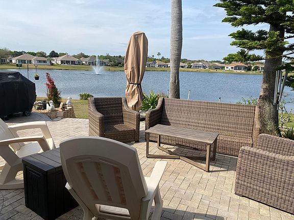 Patio area by the lake