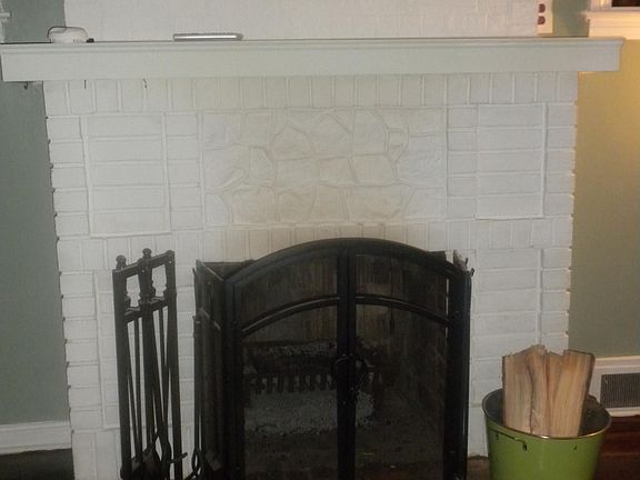 wood burning fireplace