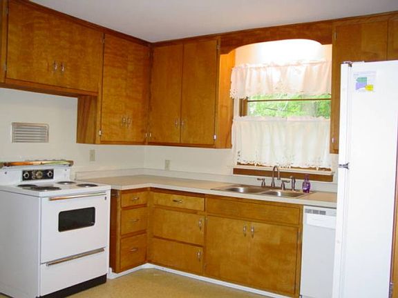A nice workable kitchen with quality cabinetry.