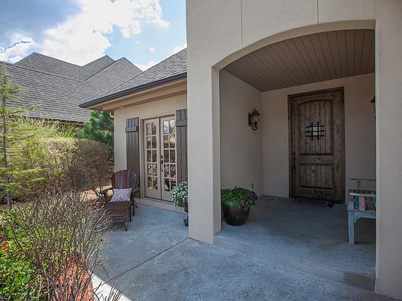 Decorative door and covered entry