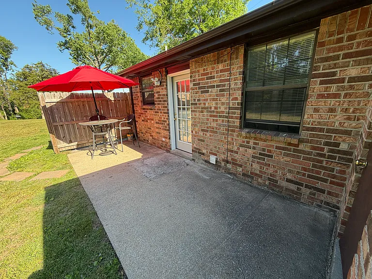 Large private patio