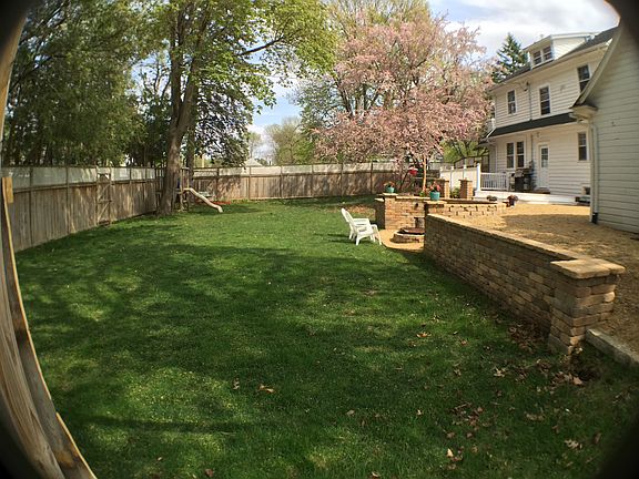 Fenced yard with gates