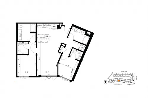 Floor plan C8 2 Bedroom