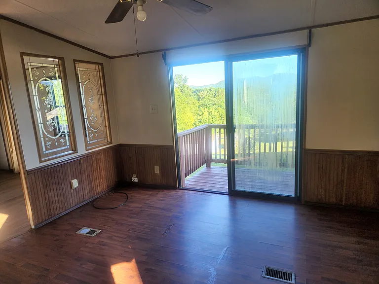 Living room- views available through door or on front or back porch