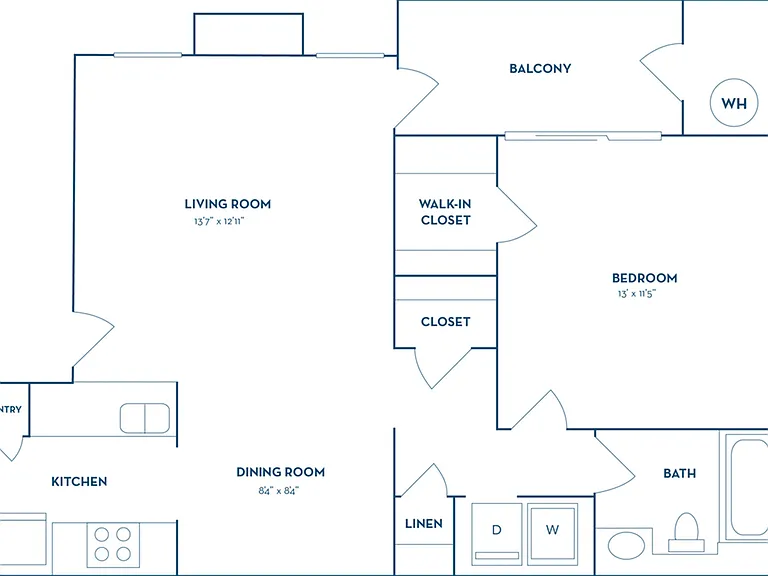 1 Bedroom | 1 Bathroom | 793 SQ FT 1 Bedroom | 1 Bathroom | 793 SQ FT