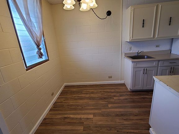 Dining area and kitchen.