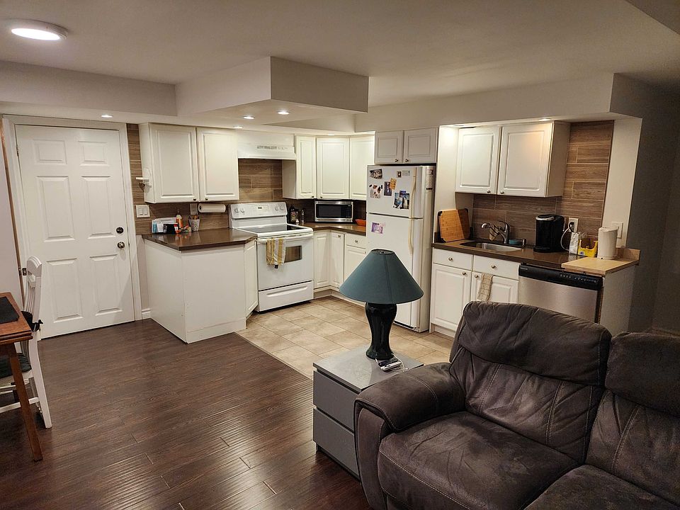 Living room and kitchen area