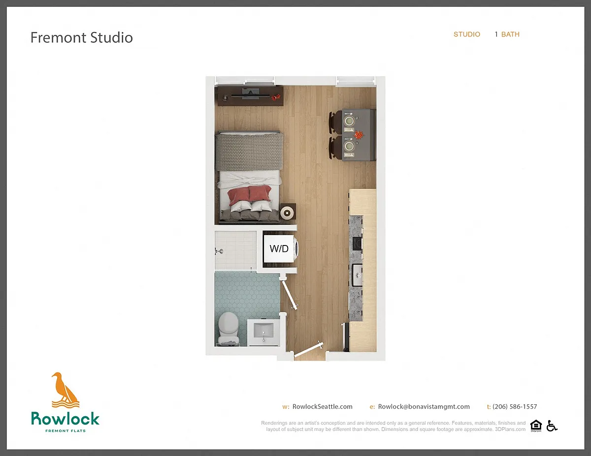 Floor plan Fremont Studio