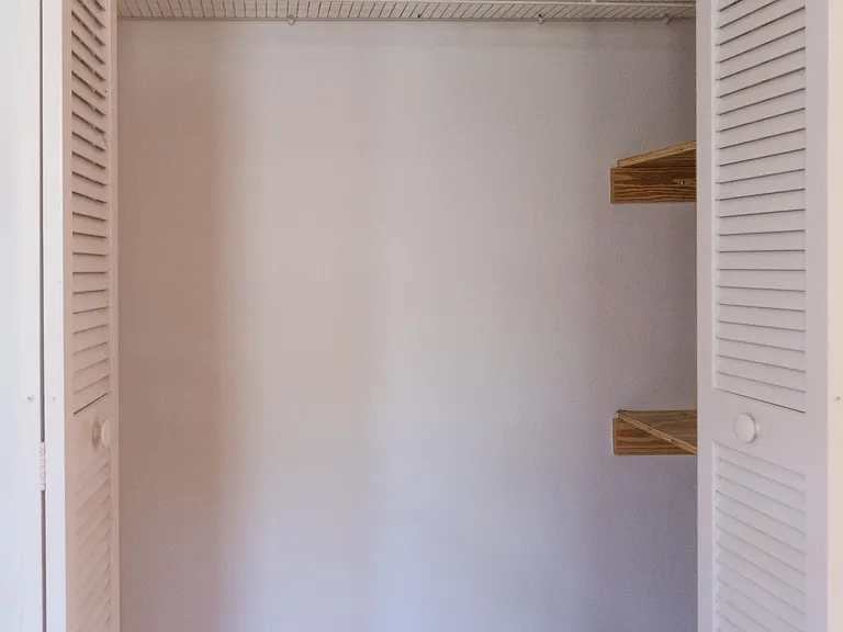 main closet with shelving