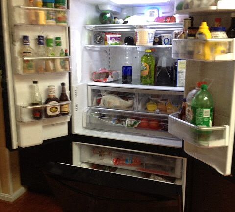 View of inside refrigerator