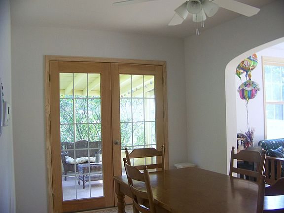 Dining rm with new door and drywall