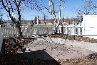 fenced yard