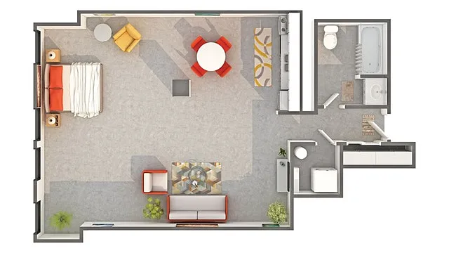 Floor plan Broadway Studio