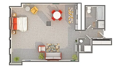 Floor plan Broadway Studio