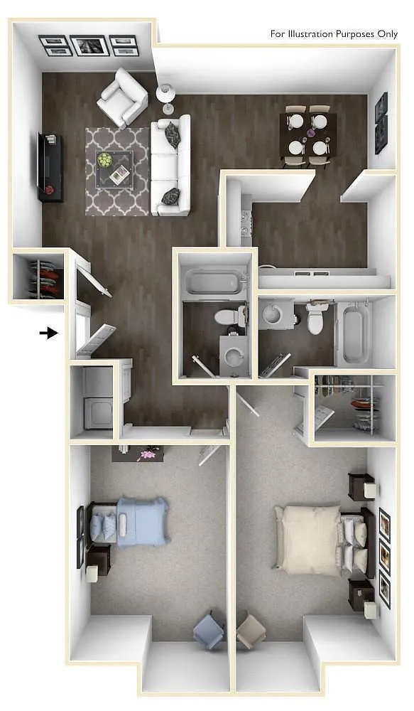 Floor plan Two Bedroom