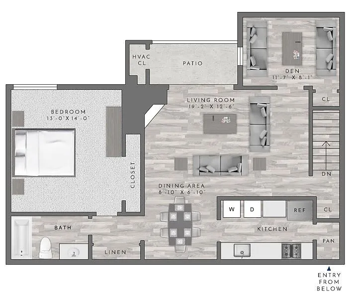 Floor plan A2-1x1D(F)