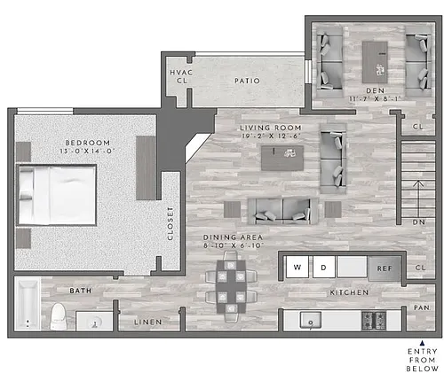 Floor plan A2-1x1D(F)