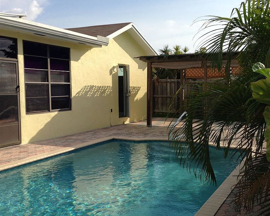 Salt water pool and deck