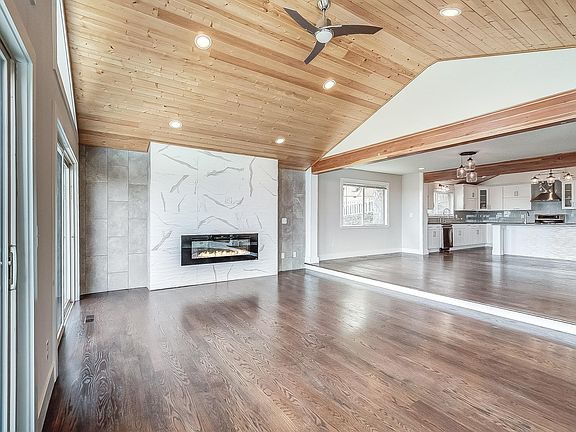 Brand new gas fireplace in living room