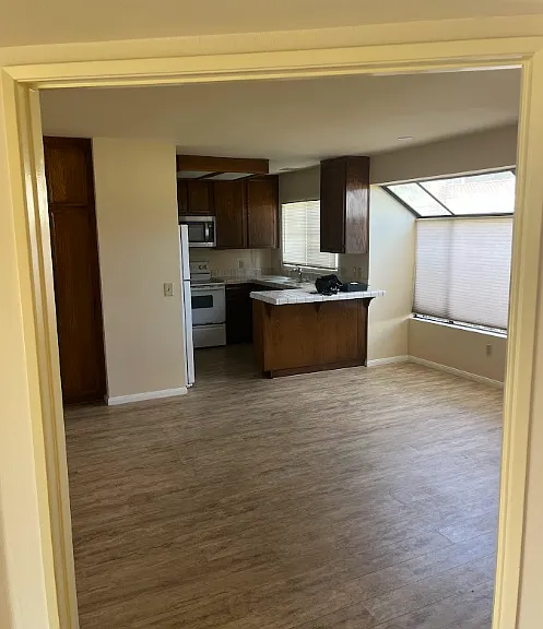 View onto dining area off the kitchen