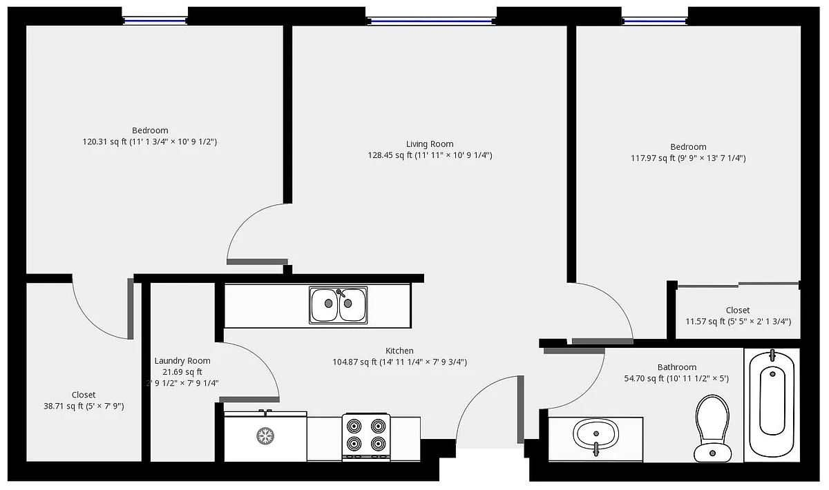 Floor plan 424 Top Floor-Balloon Festival Views