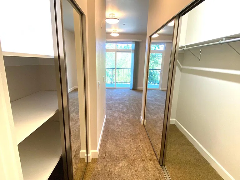 Closet space in 2nd bedroom
